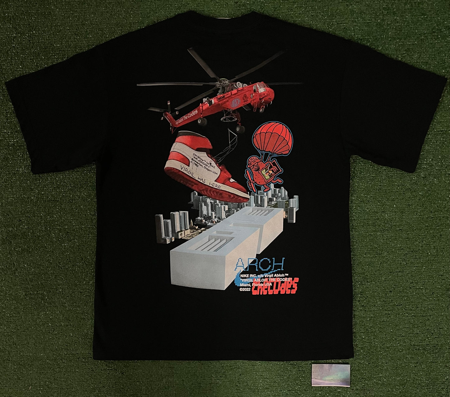 Nike arch X Virgil abloh art Basel tee