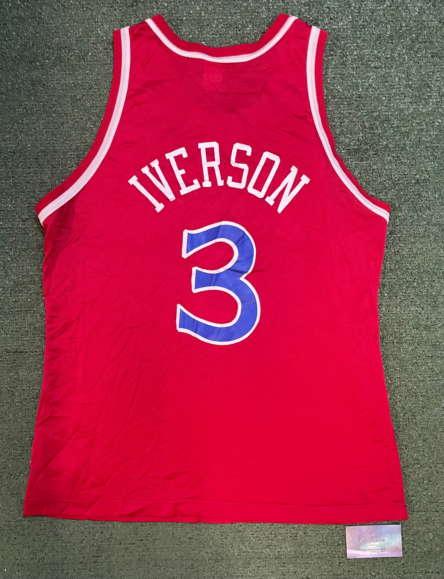 Vintage 1990s Philadelphia 76ers Sixers Allen Iverson champion NBA jersey