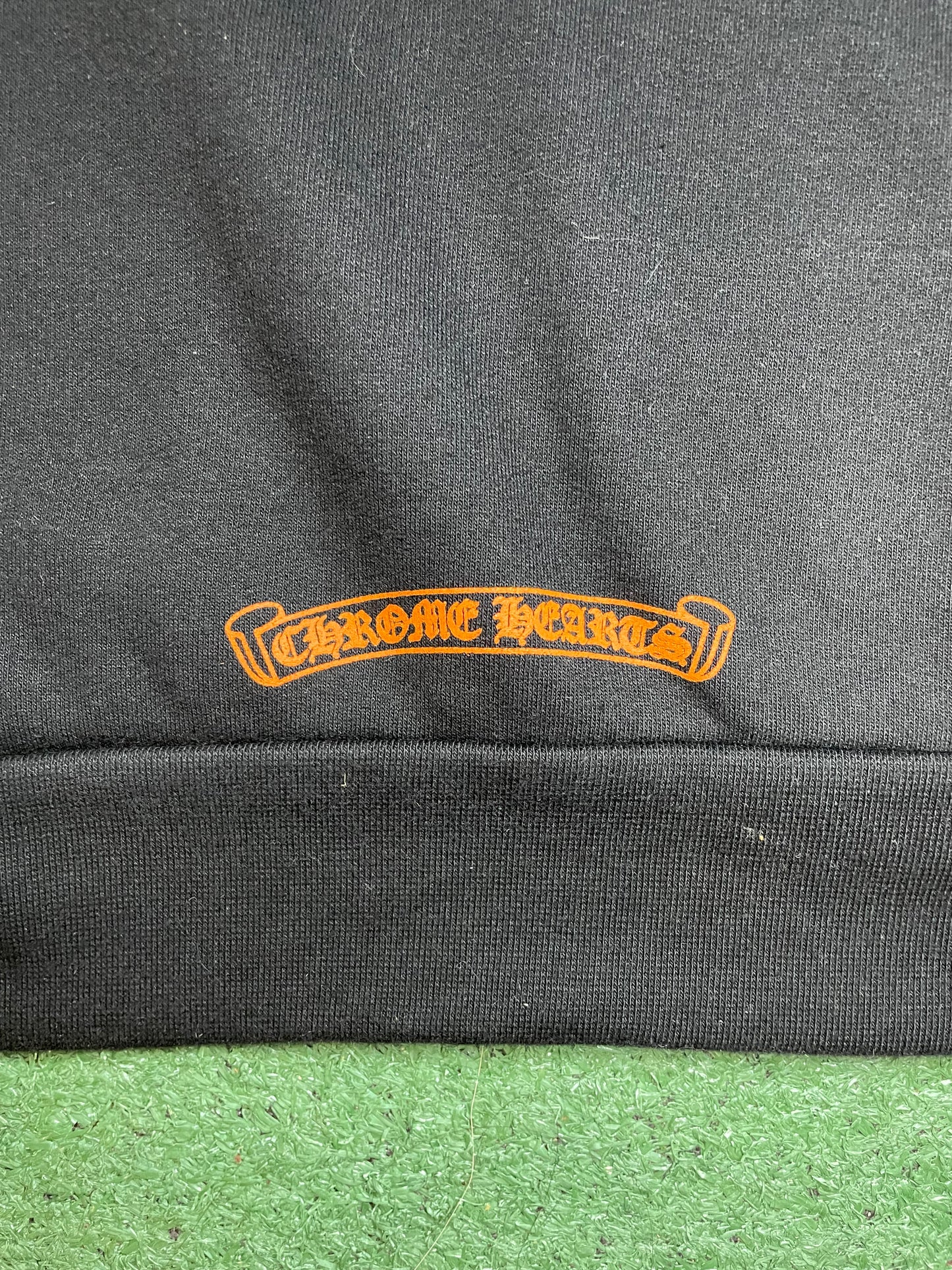 Chrome hearts triple cross black and orange hoodie