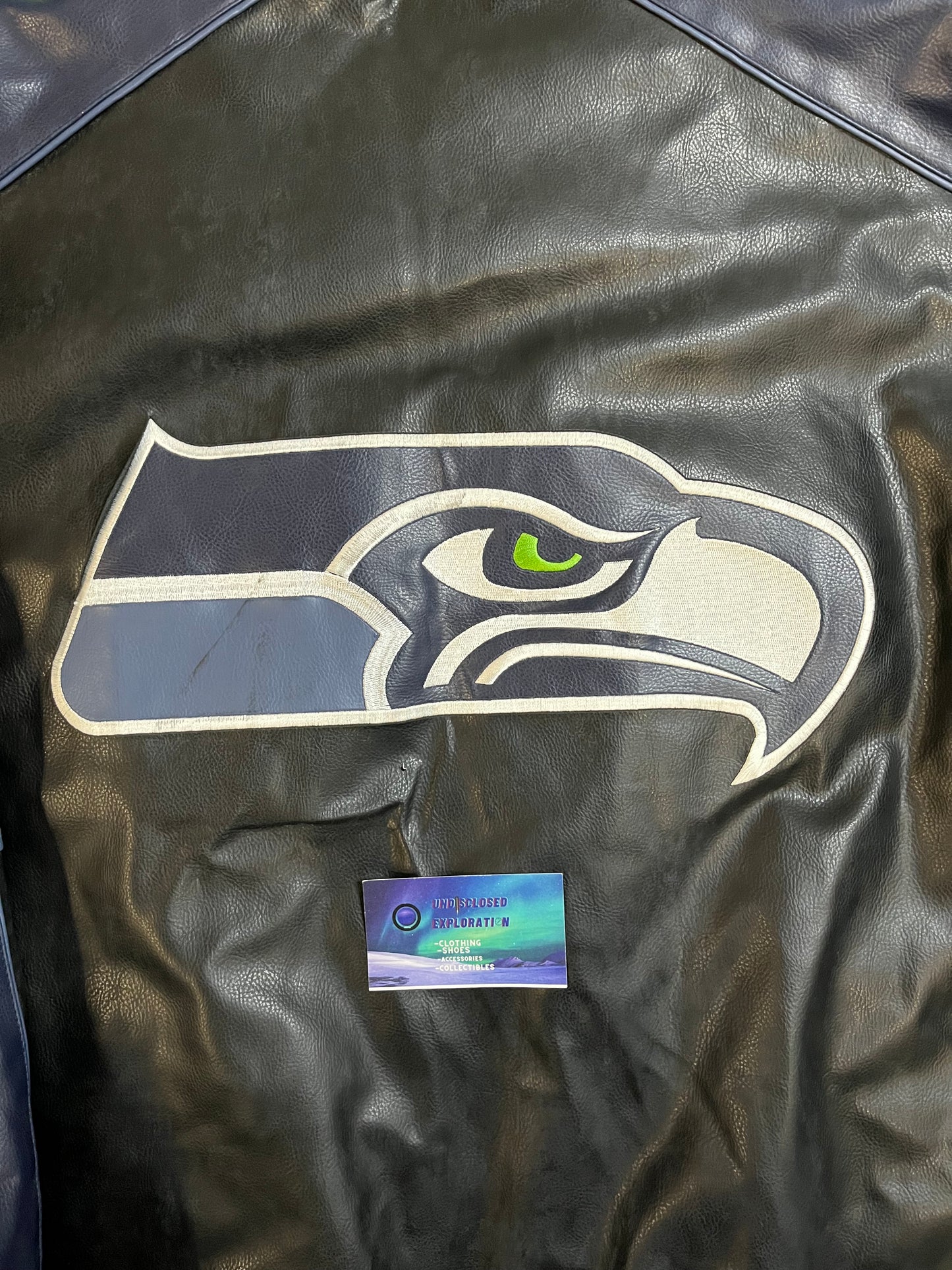 Vintage 2000s Seattle Seahawks leather jacket