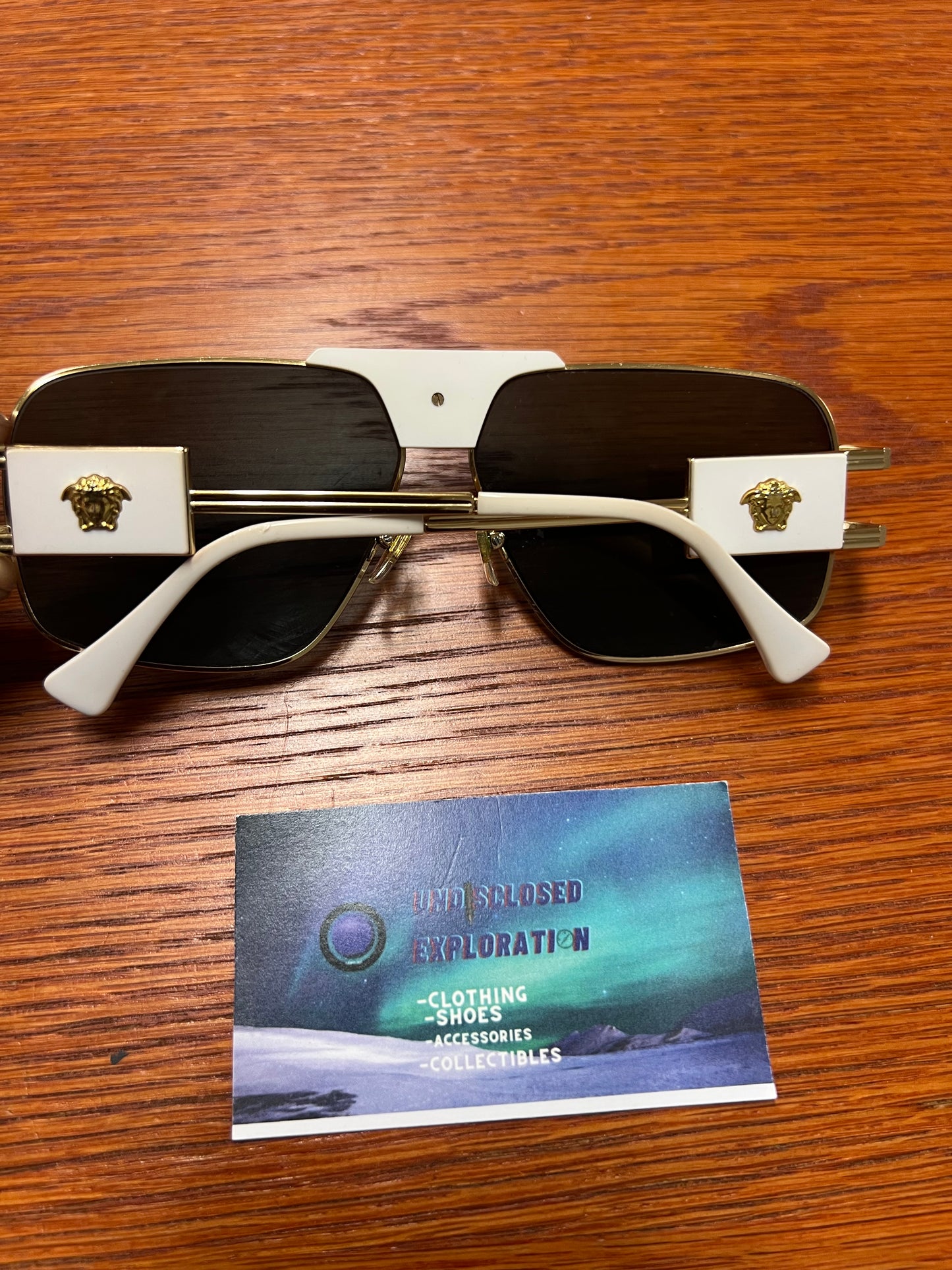 Versace white and gold mod 2251 sunglasses