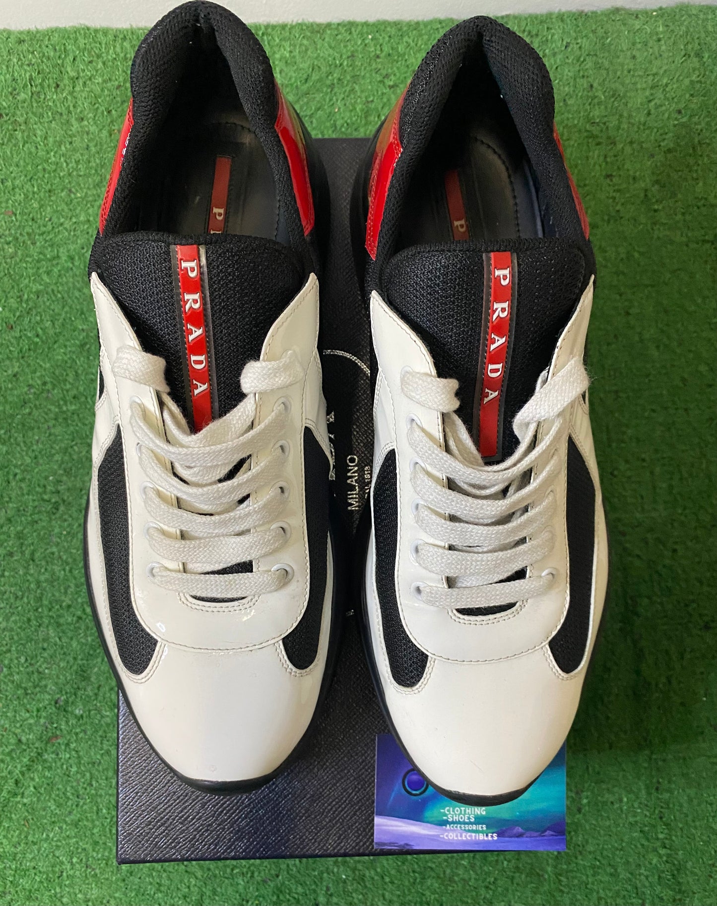 Prada America Cup White red 11men/12.5women