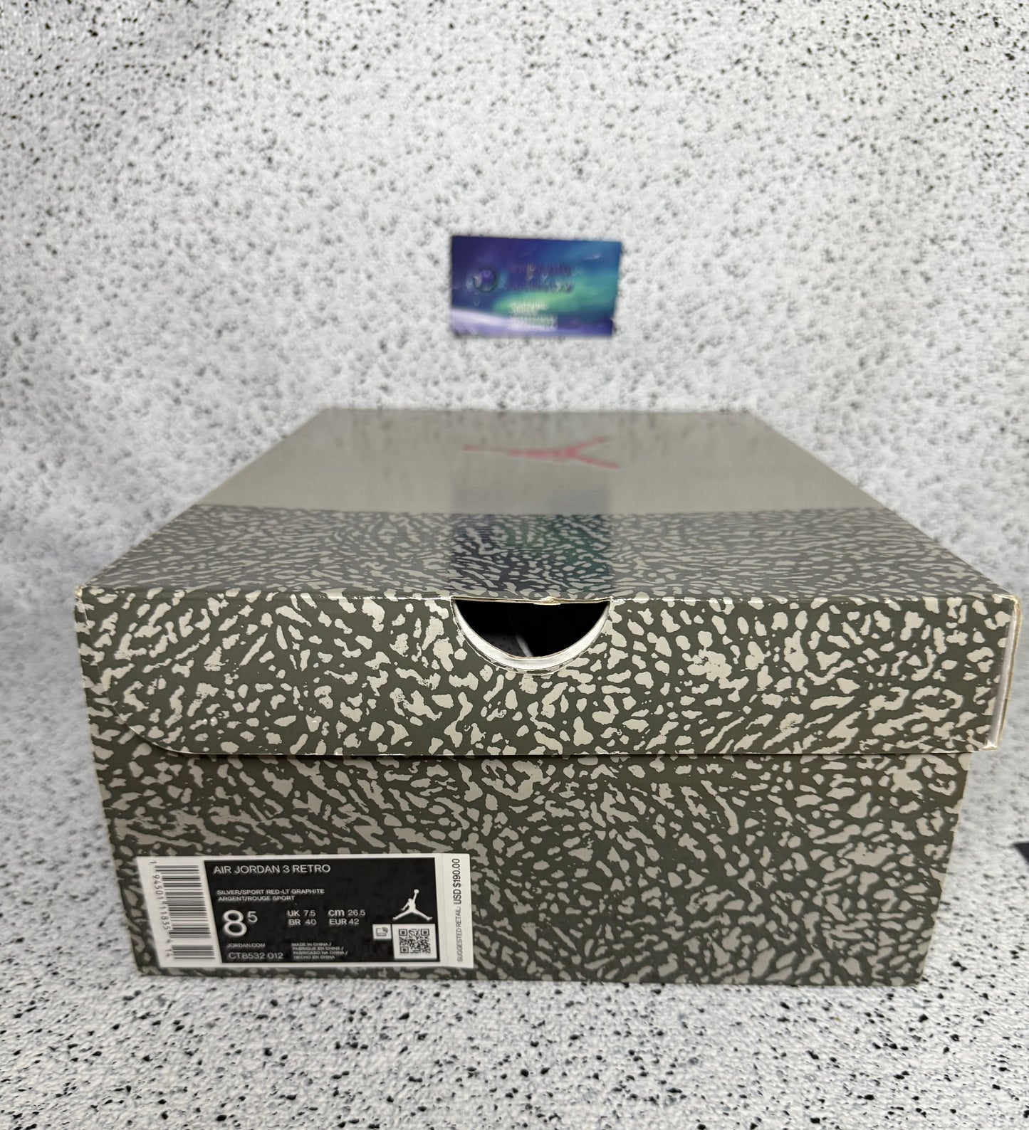 Jordan 3 Cool Grey 8.5 Men/10 Women “Preowned”