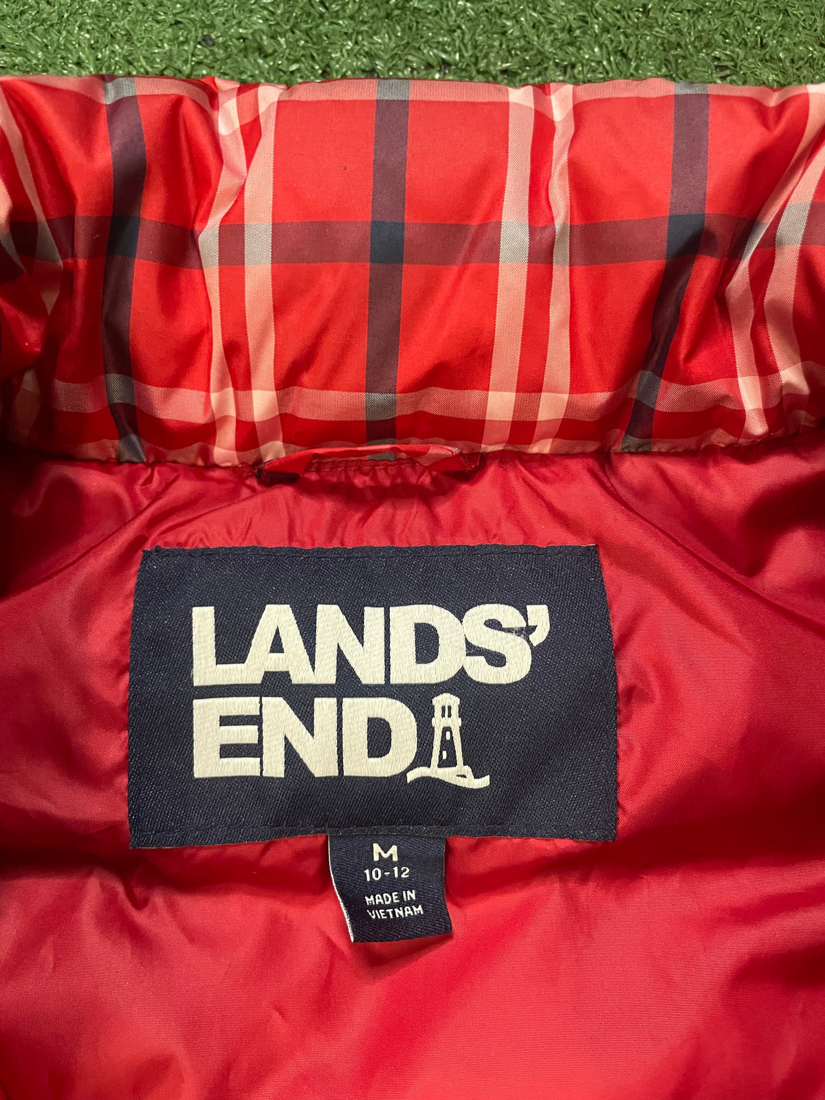 Lands end plaid vest