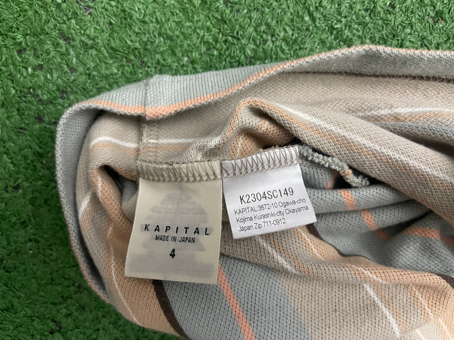 Kapital Striped Short Sleeve Polo