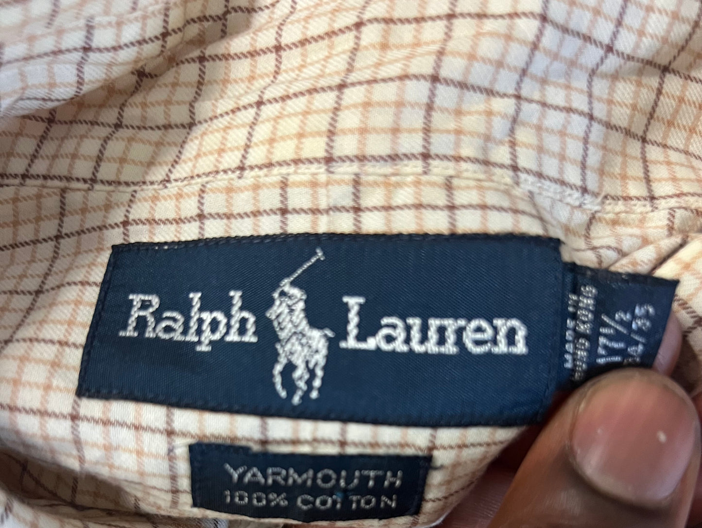 Polo Ralph Lauren beige & brown button up