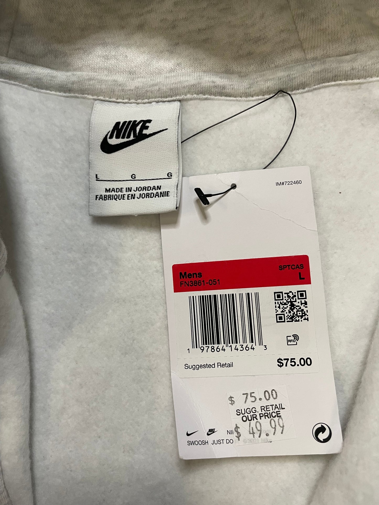 Nike Club Full-Zip Fleece grey Hoodie