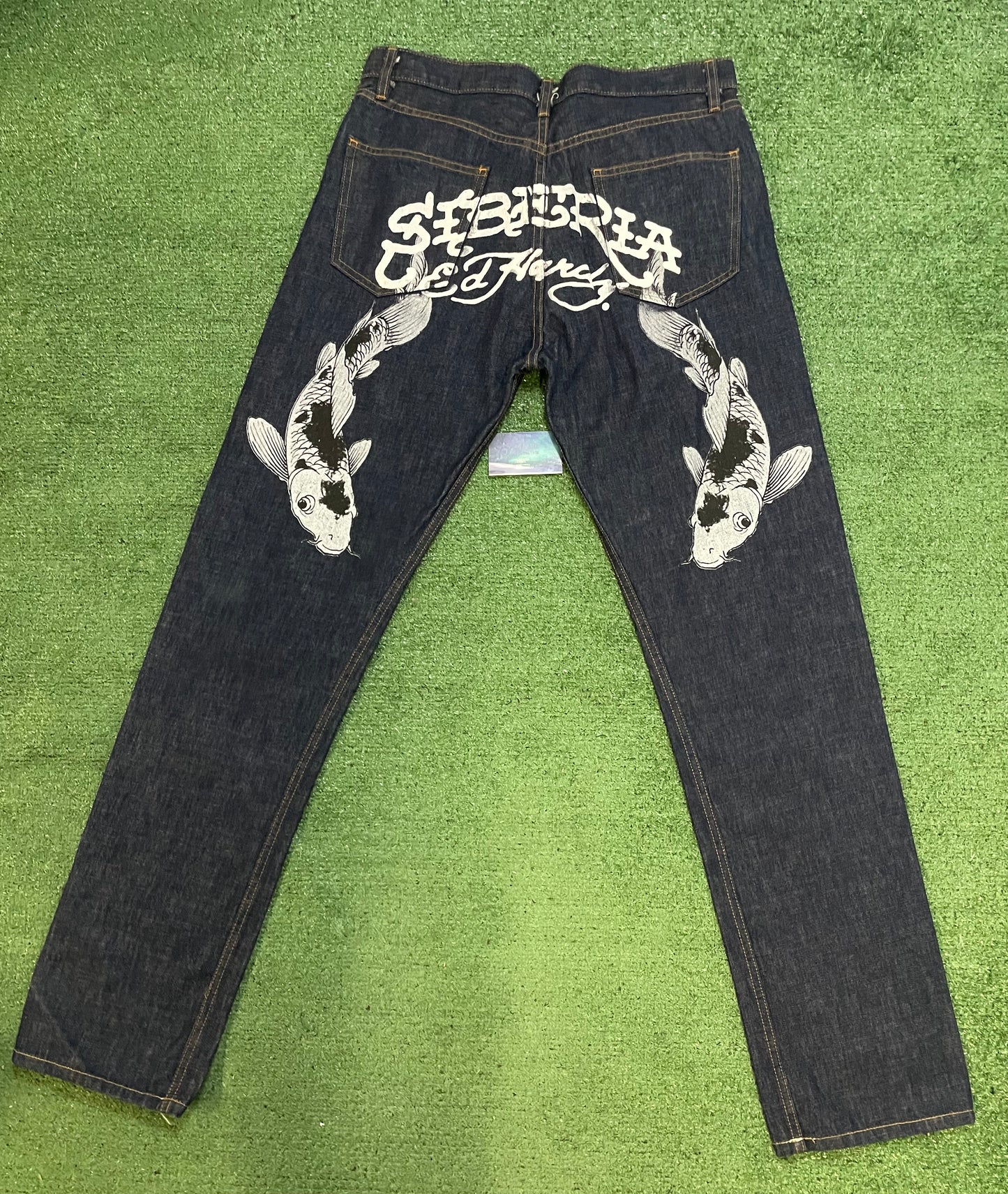 Ed Hardy X Siberia hills koi fish jeans