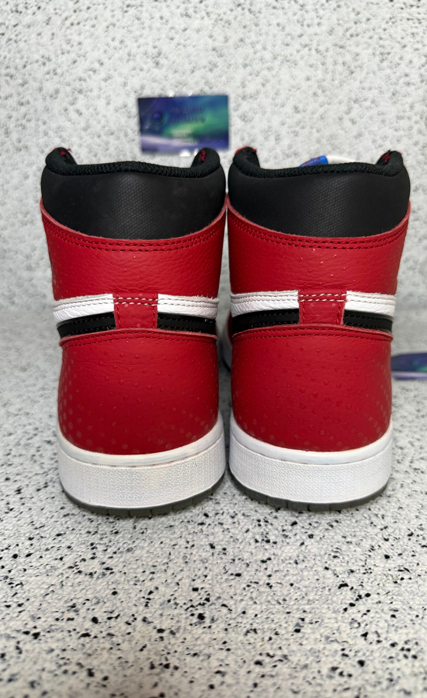 Jordan 1 Spider Man Origin Story 9.5 Men/11 Women “Preowned”