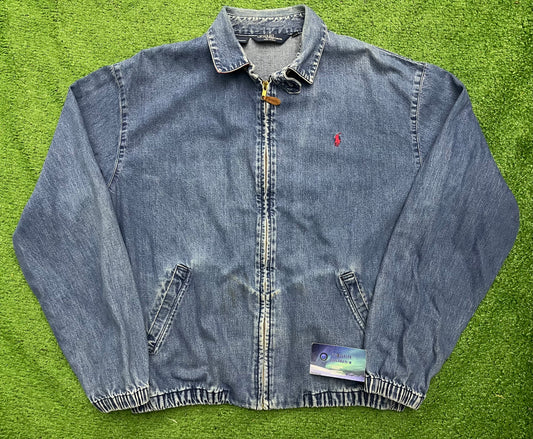 Vintage Polo Ralph Lauren Denim Harrington Jacket