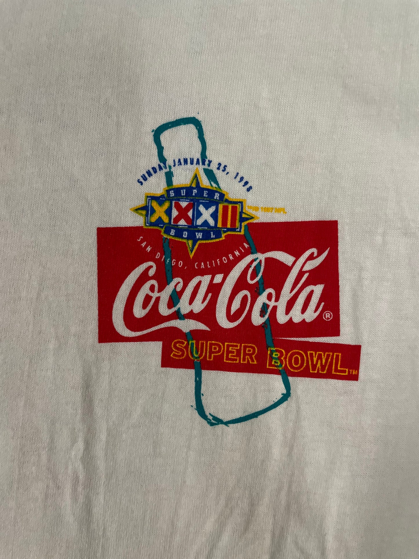 Vintage 1990s NFL Super Bowl 32 Coca Cola Tee