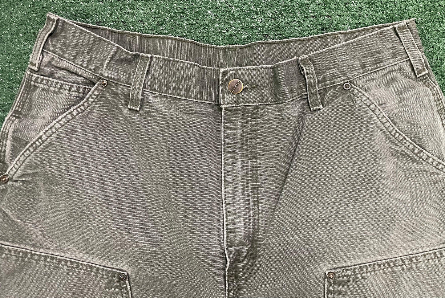 Vintage Carhartt moss green double knees