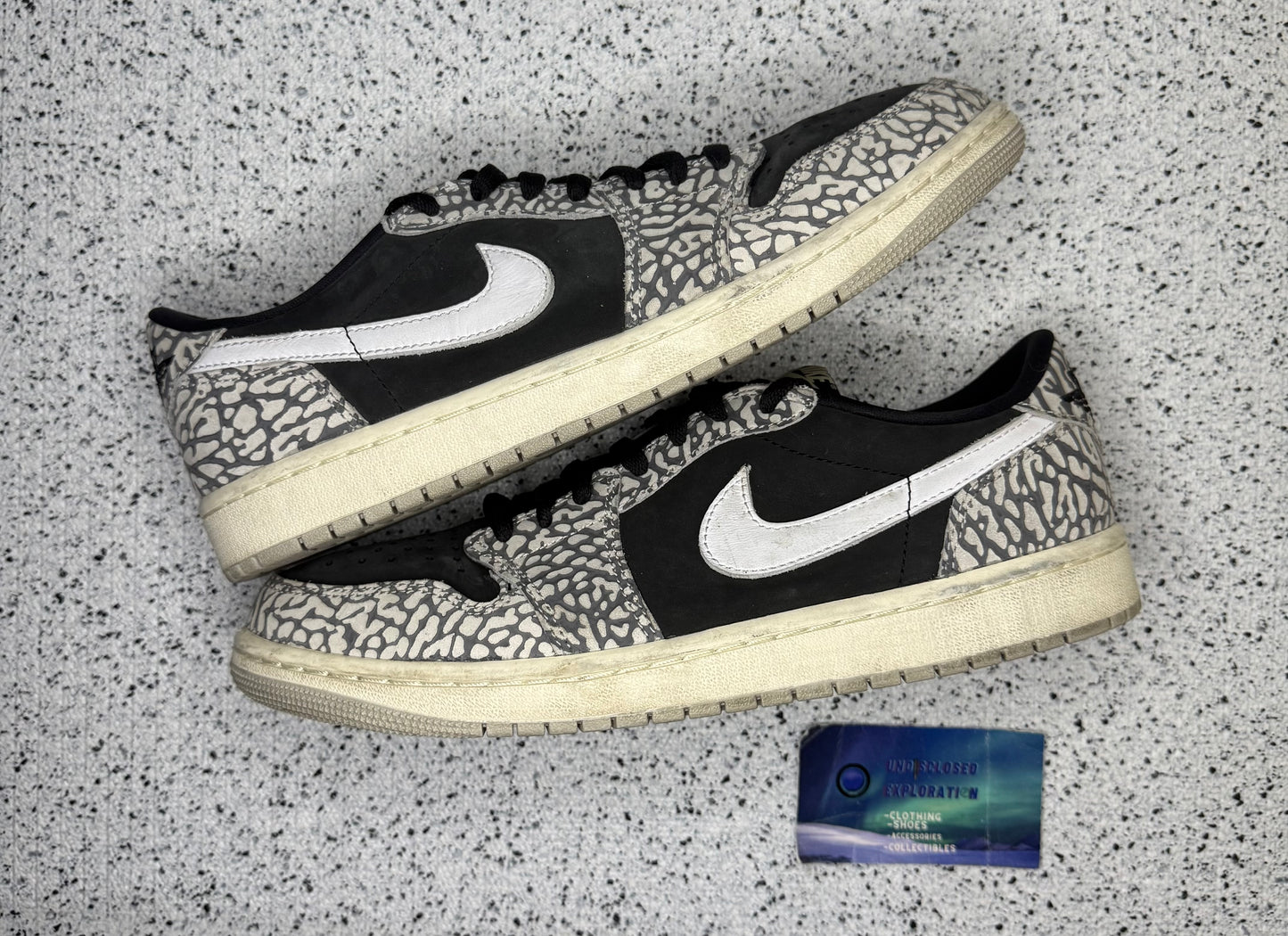 Jordan 1 Low Black Cement 10 Men/11.5 Women “Preowned”
