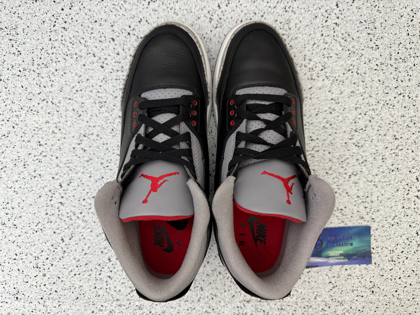 Jordan 3 Black Cement 10.5 Men/12 Women “Preowned”