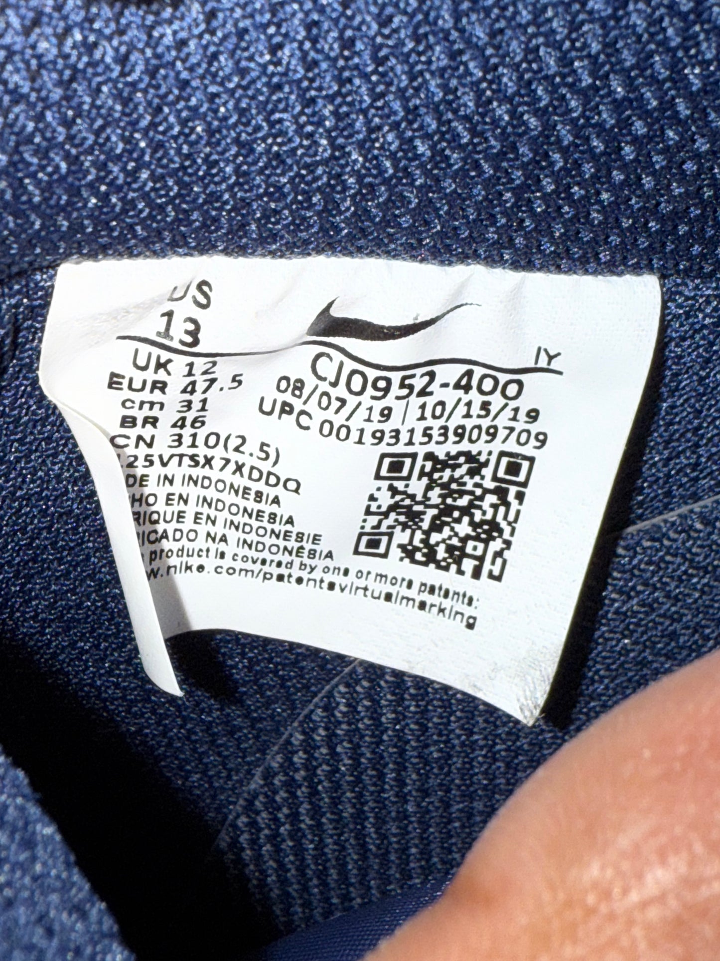 Nike Air Force 1 Midnight Navy 13 Men/14.5 Women “Preowned”