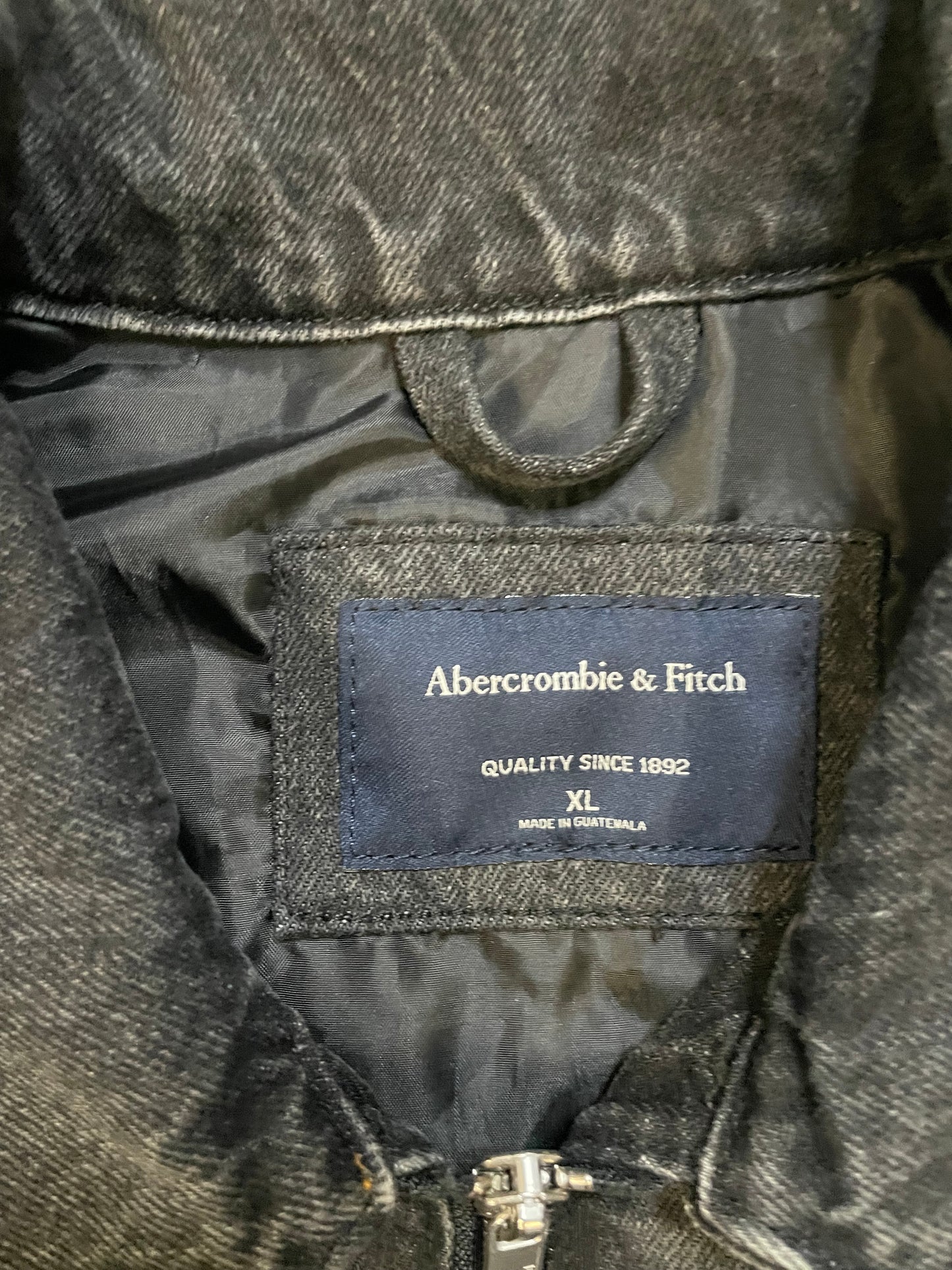 Abercrombie & Fitch black wash zipup jacket