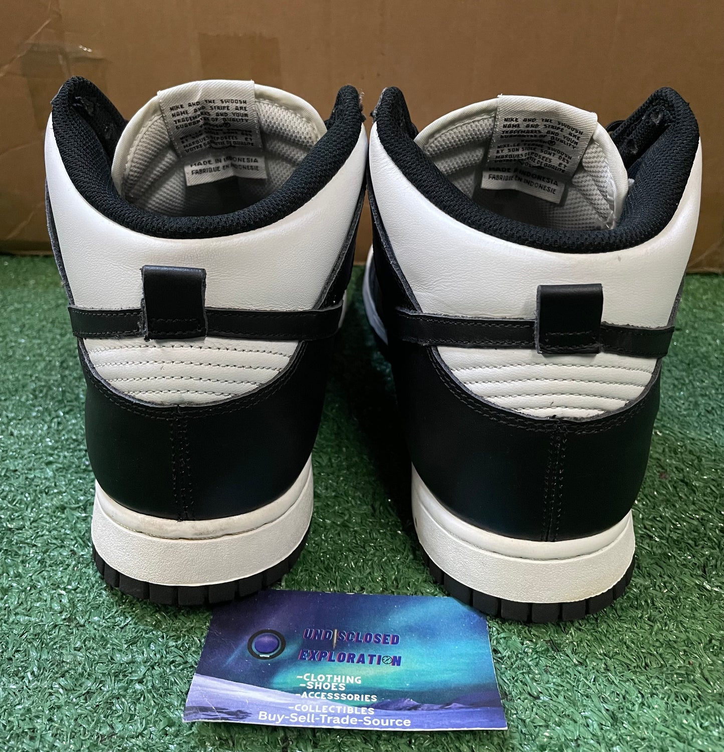 Nike Dunk high black white size 9.5men/11women