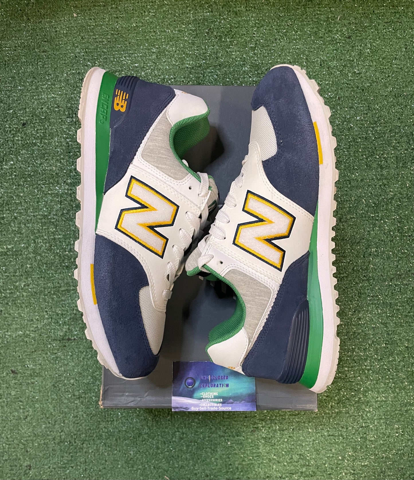 New Balance 574 varsity green indigo size 10men/11.5women