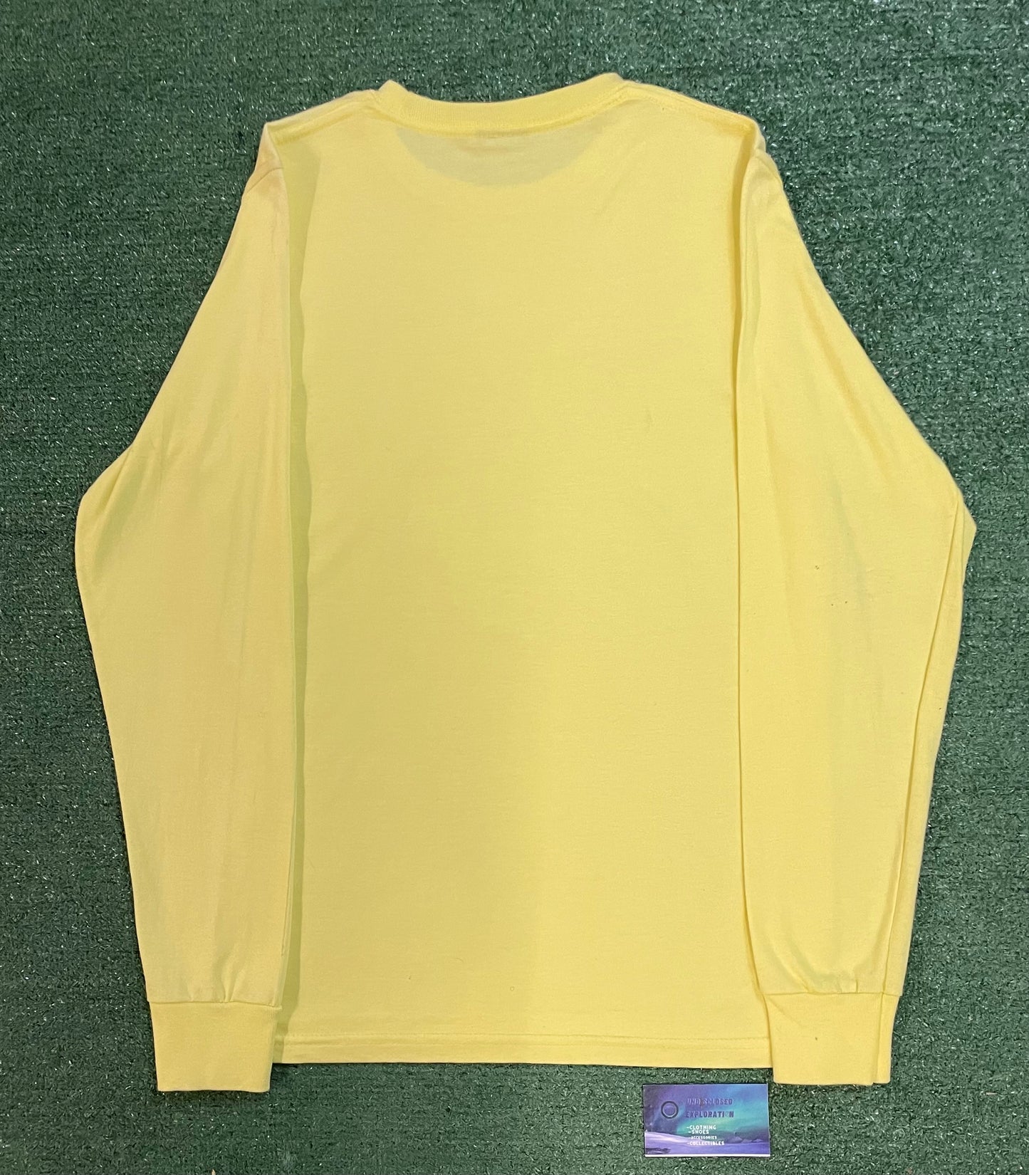 Stussy center logo yellow longsleeve tee