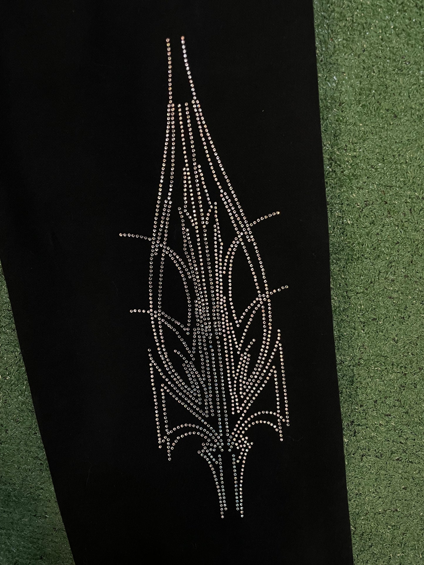 Black Rhinestone black sweatpants