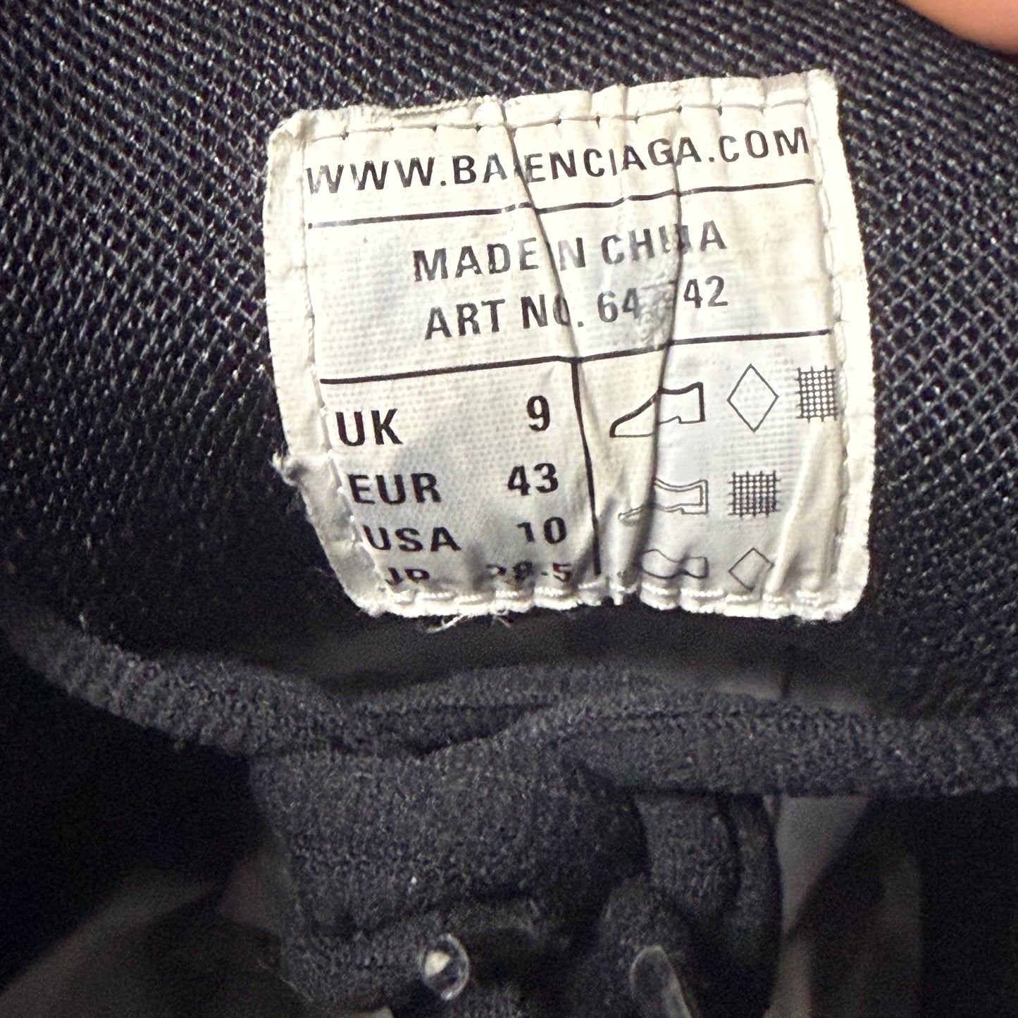 Balenciaga Track Black 10 Men “Preowned”
