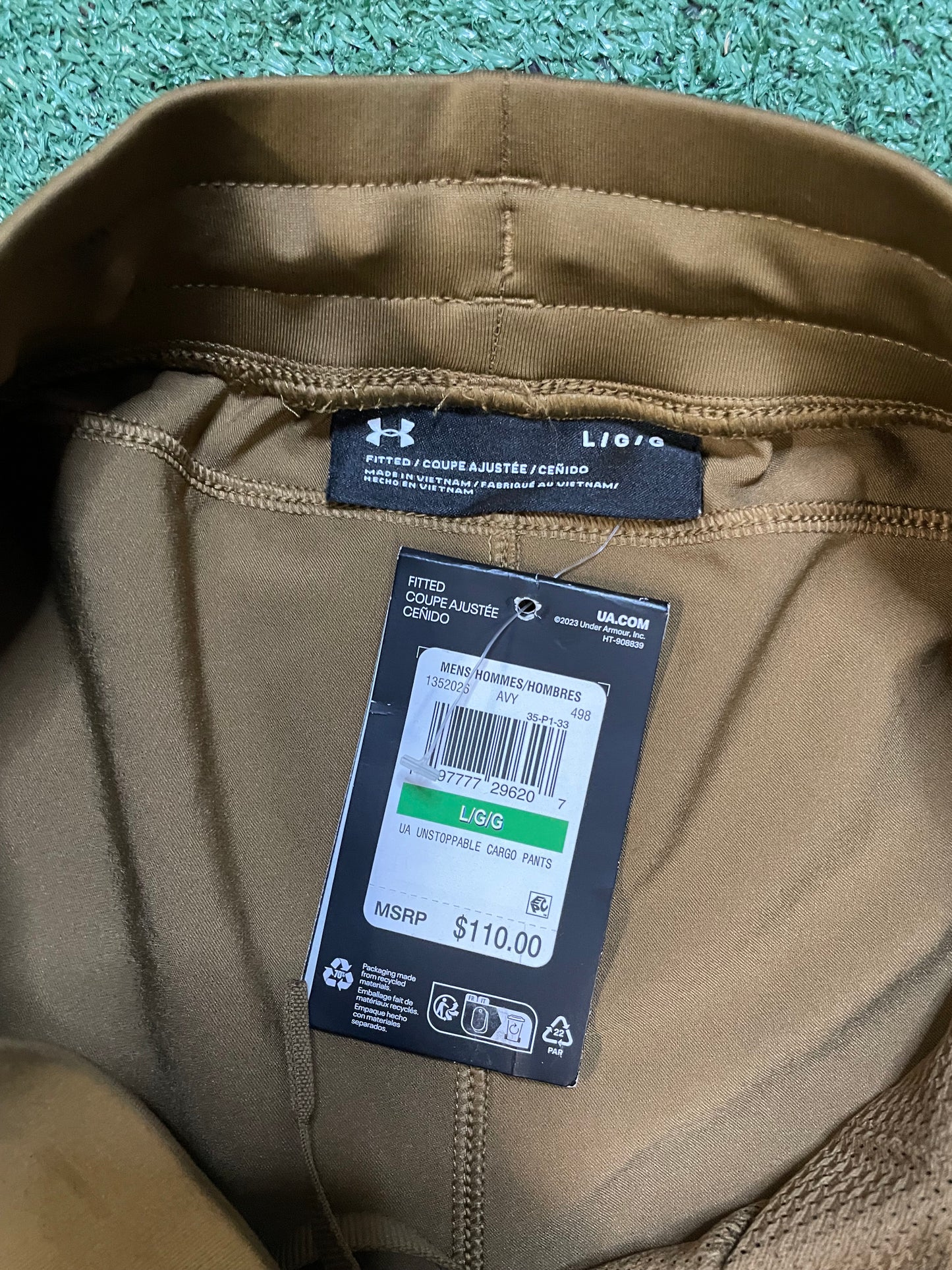 Under Armour unstoppable brown cargo pants