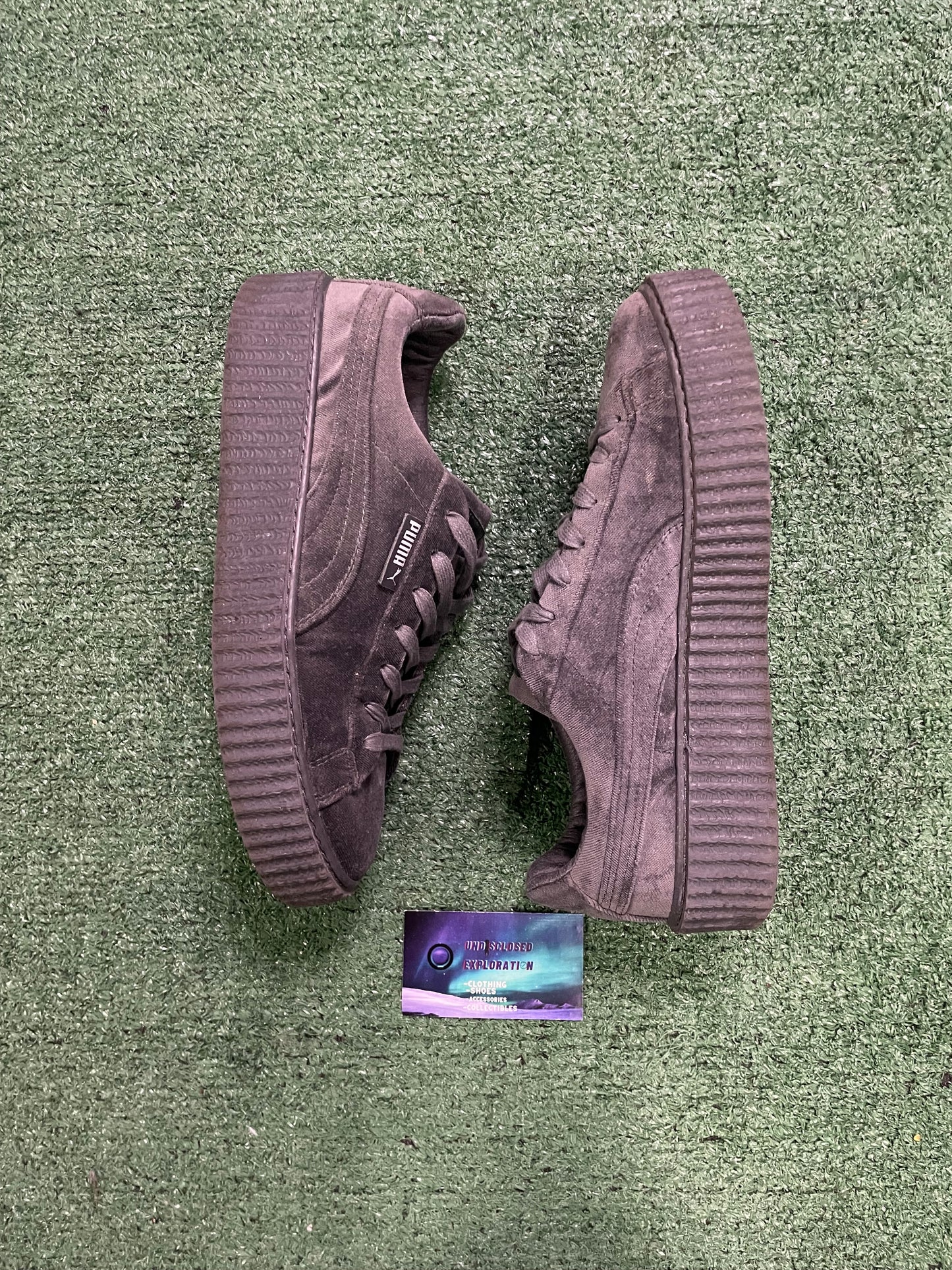Puma X fenty glacier grey velvet creeper sneakers size 9men/10.5women