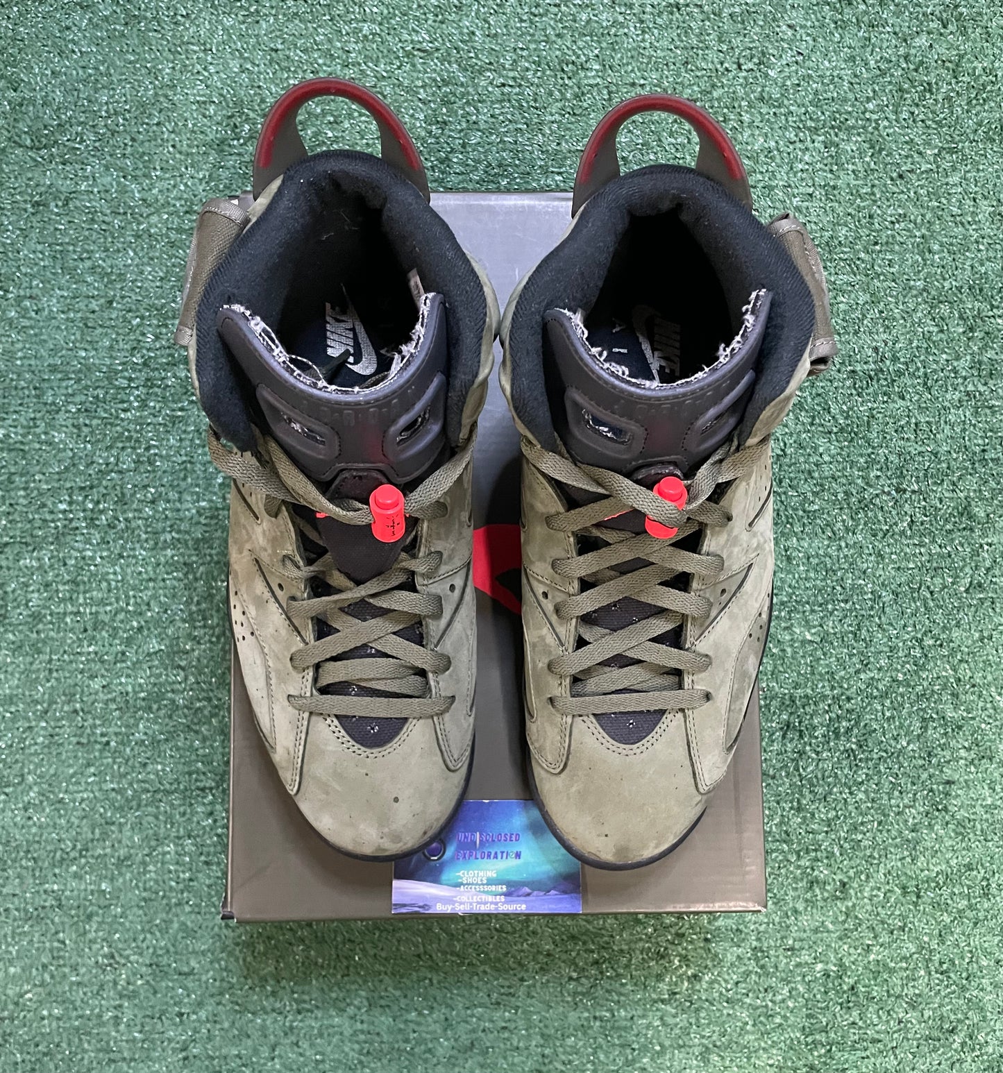 Air Jordan 6 Travis Scott olive size 10.5men/12women