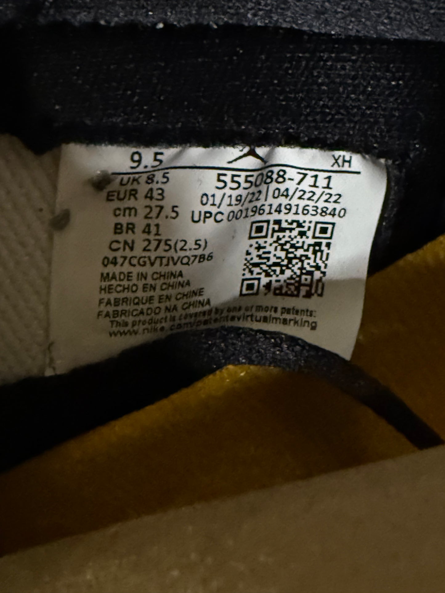 Jordan 1 Yellow Toe Taxi