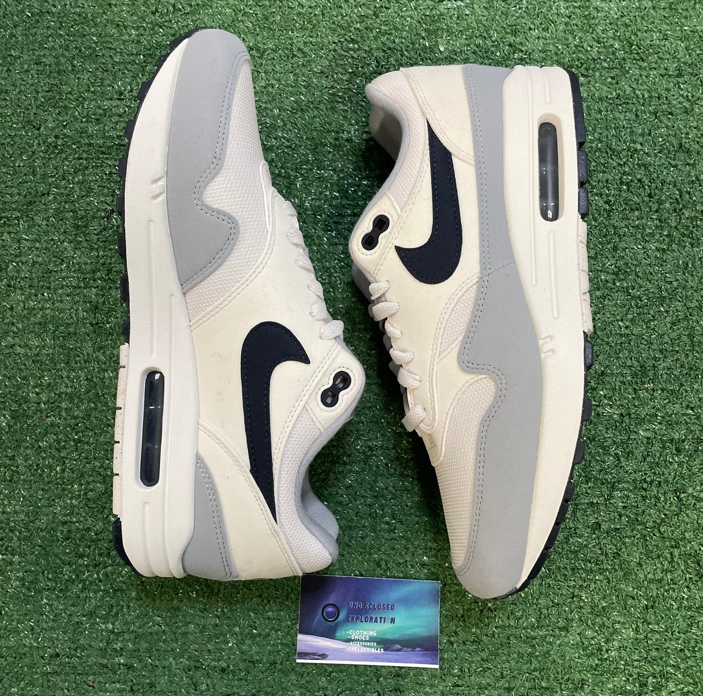 Nike Air Max 1 pure platinum dark obsidian