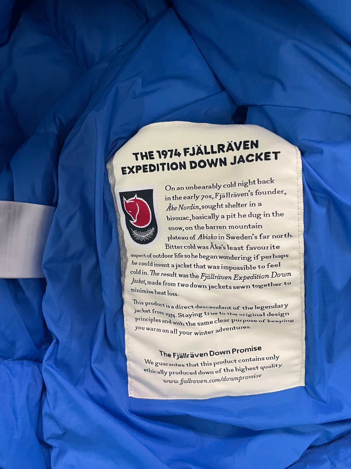 Fjallraven expedition down anorak jacket