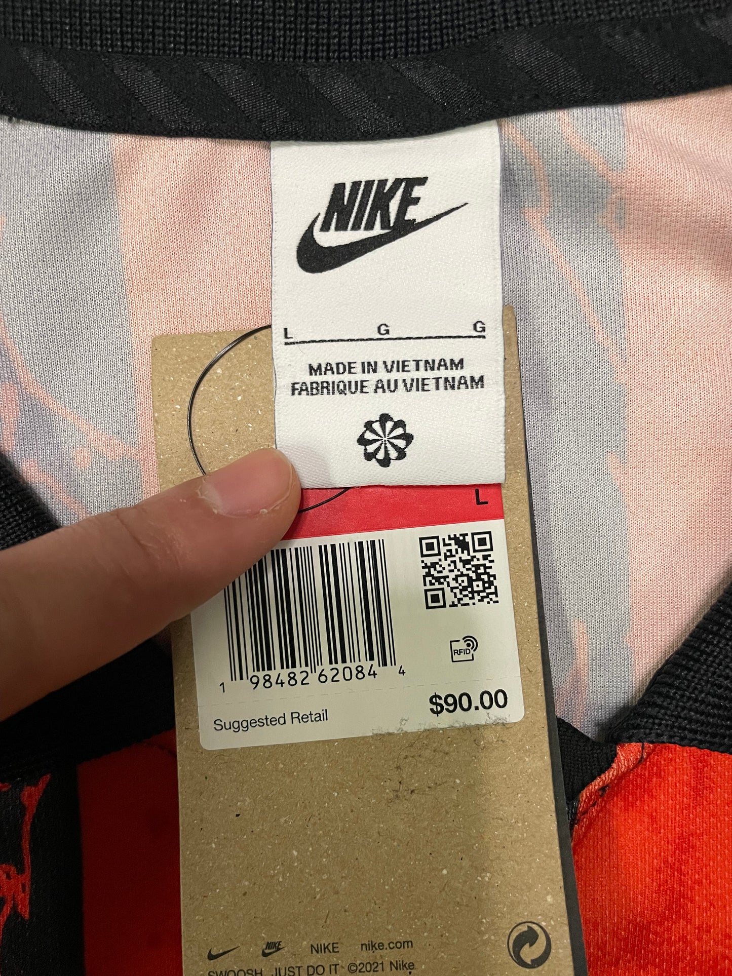 Nike black and red longsleeve jersey