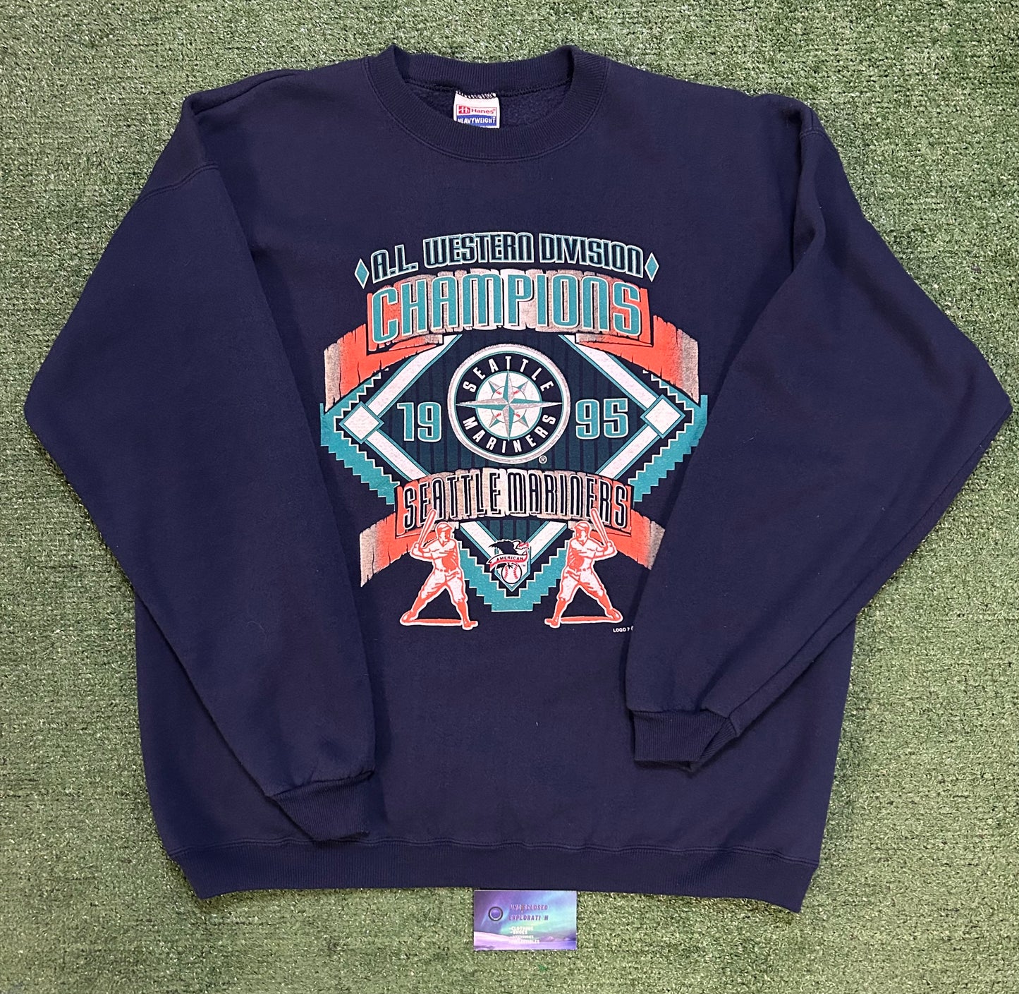 Vintage 1995 Seattle Mariners western division champions crewneck