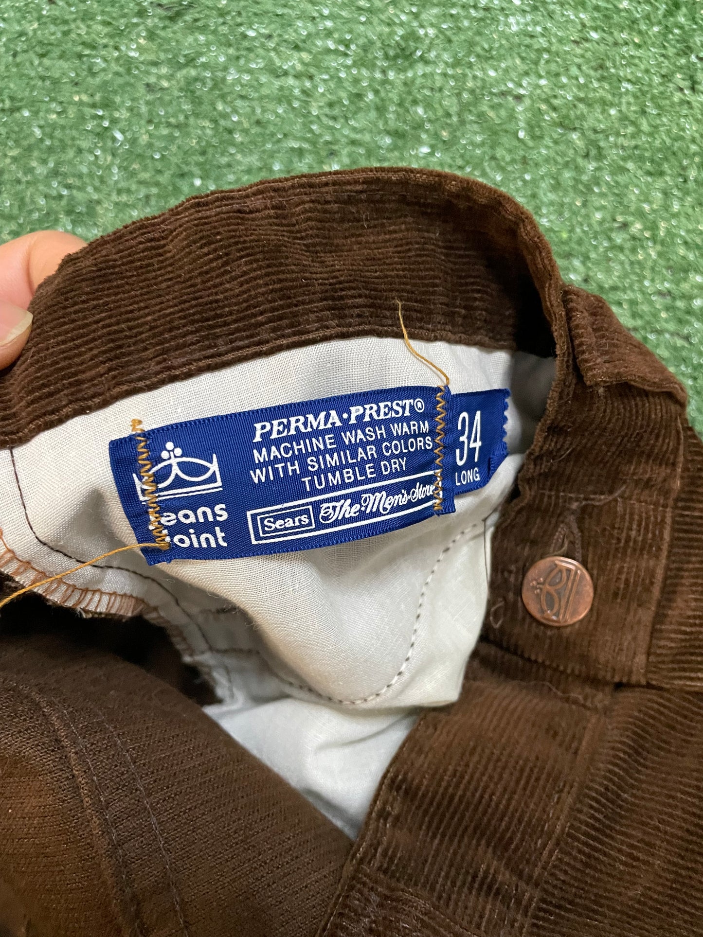 Vintage 1970s Jean joint corduroy bell bottom pants