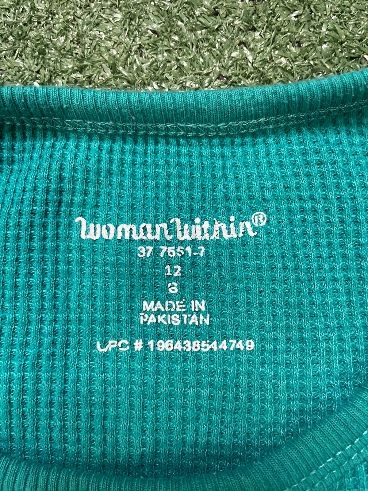 Woman Within turquoise waffle longsleeve