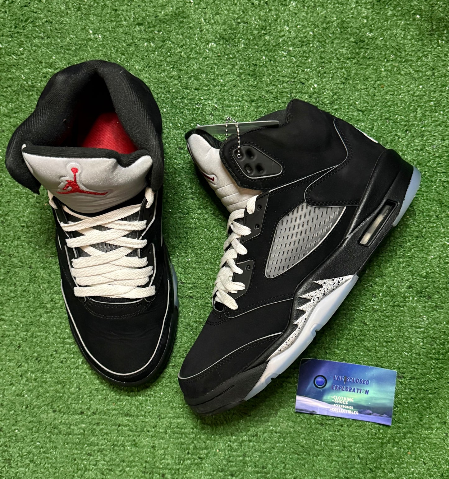 Jordan 5 Black Metallic Reimagined 8.5 Men/10 Women “Preowned”