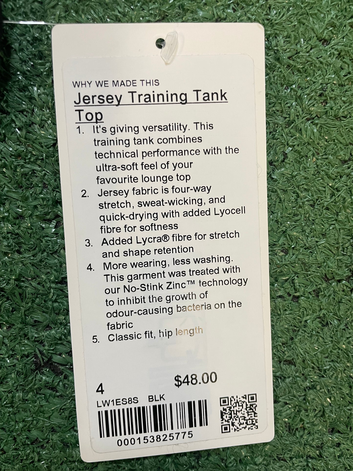 lululemon jersey training tank top