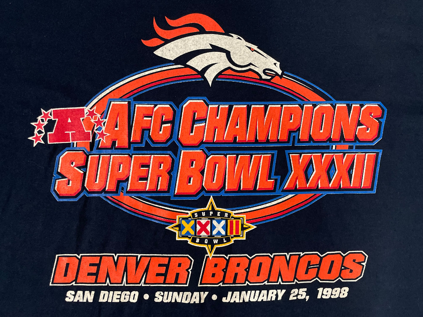 Vintage 1990s NFL Super Bowl 32 Denver broncos tee