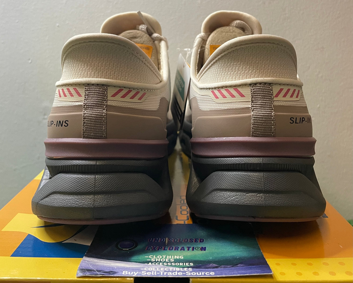 Skechers slip ins glide step Altus natural grey