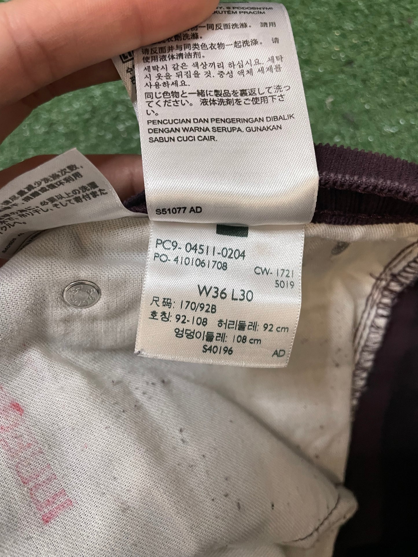 Levi 517 purple corduroy jeans