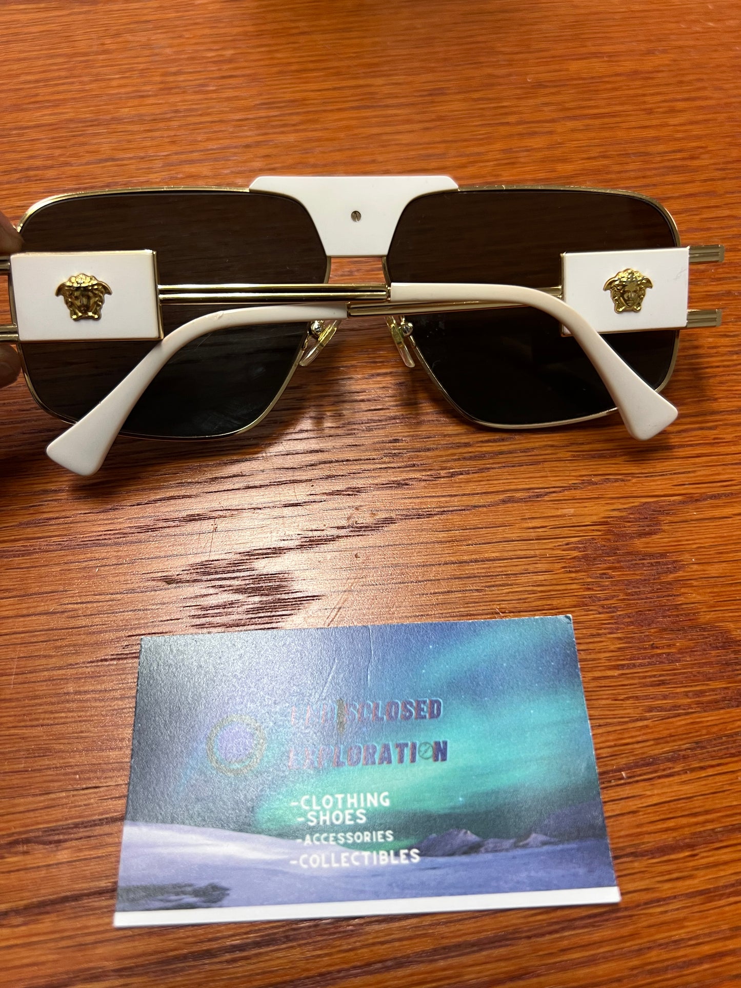 Versace white and gold mod 2251 sunglasses