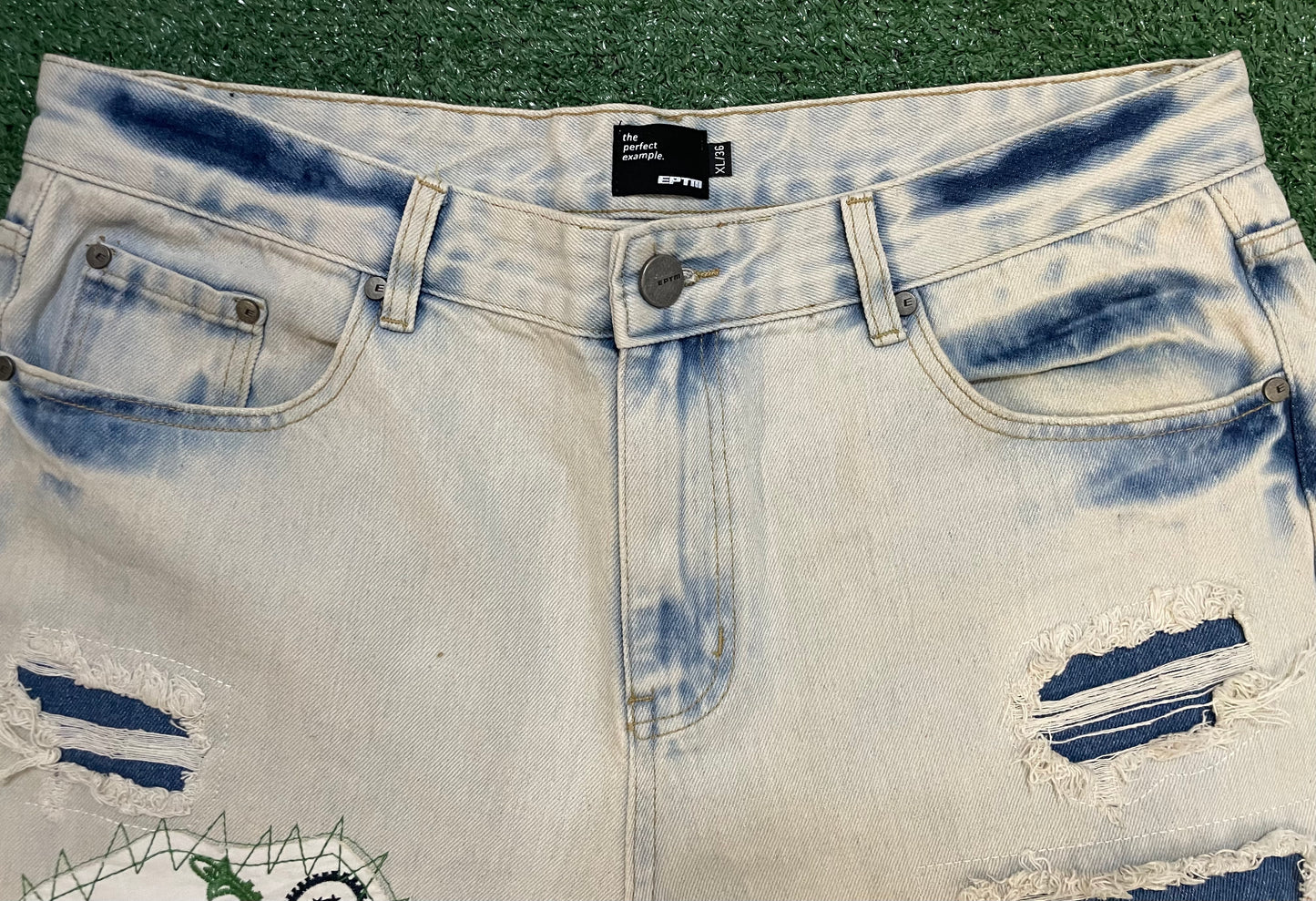 Eptm patchwork paisley denim