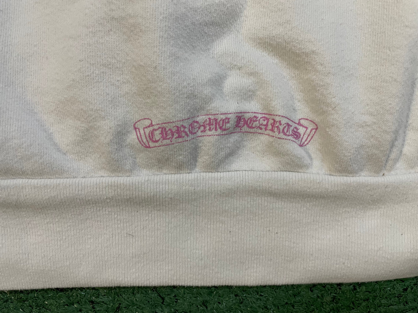 Chrome Hearts sugar jones white and pink crewneck