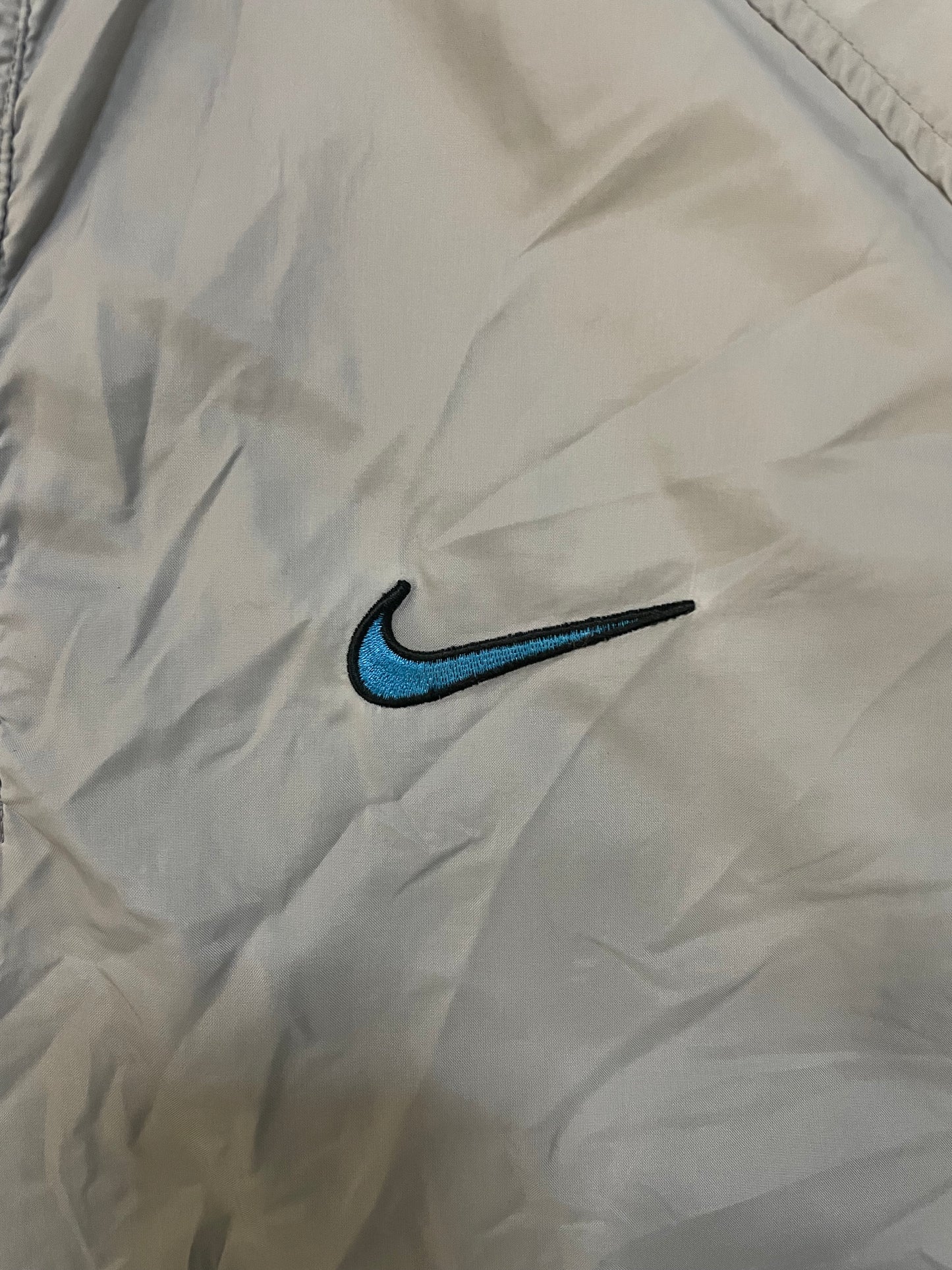 Vintage 1990s Nike short sleeve windbreaker blue and grey