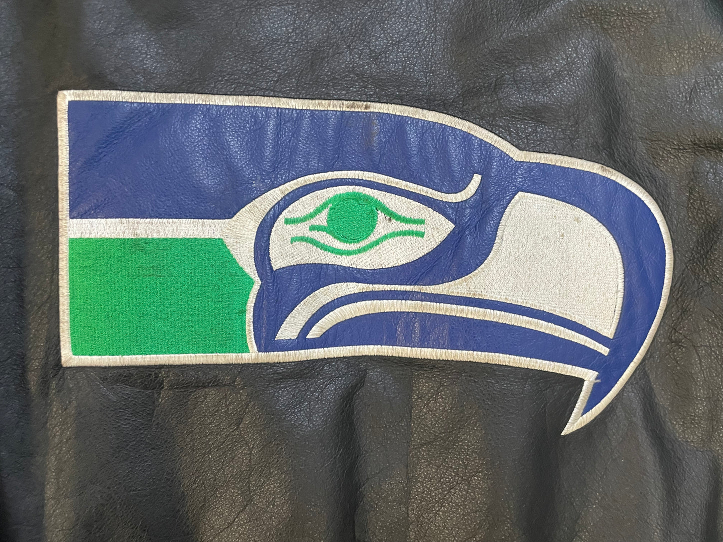 Vintage 1990s Seattle Seahawks starter leather jacket