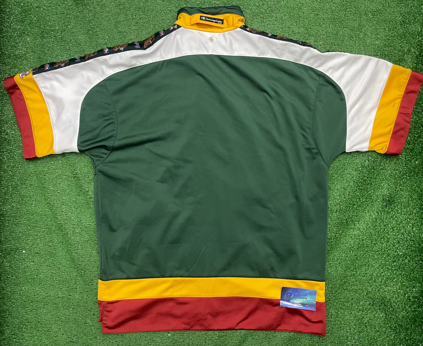 Vintage Seattle Super Sonics Warm Up Zip Up