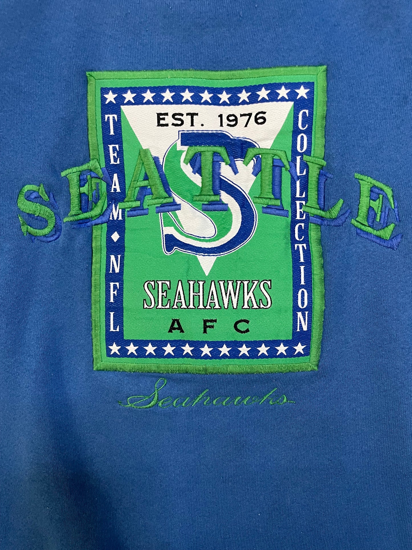 Vintage 1990s Seattle Seahawks embroidered green