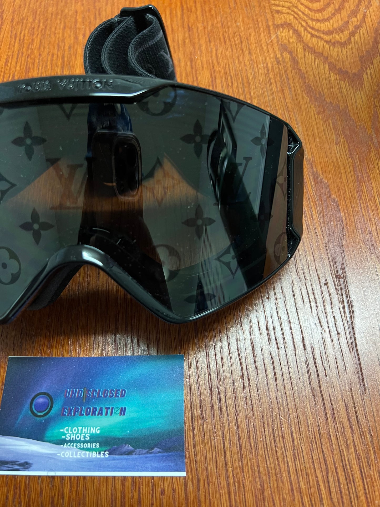 Louis Vuitton LV snowboard ski mask goggles black