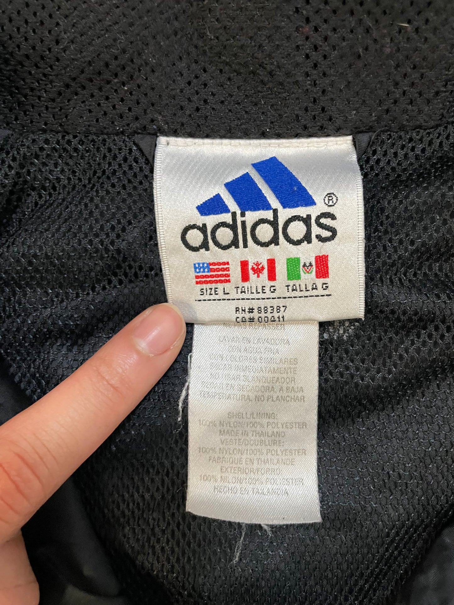 Vintage 1990s Adidas Three Stripes track jacket