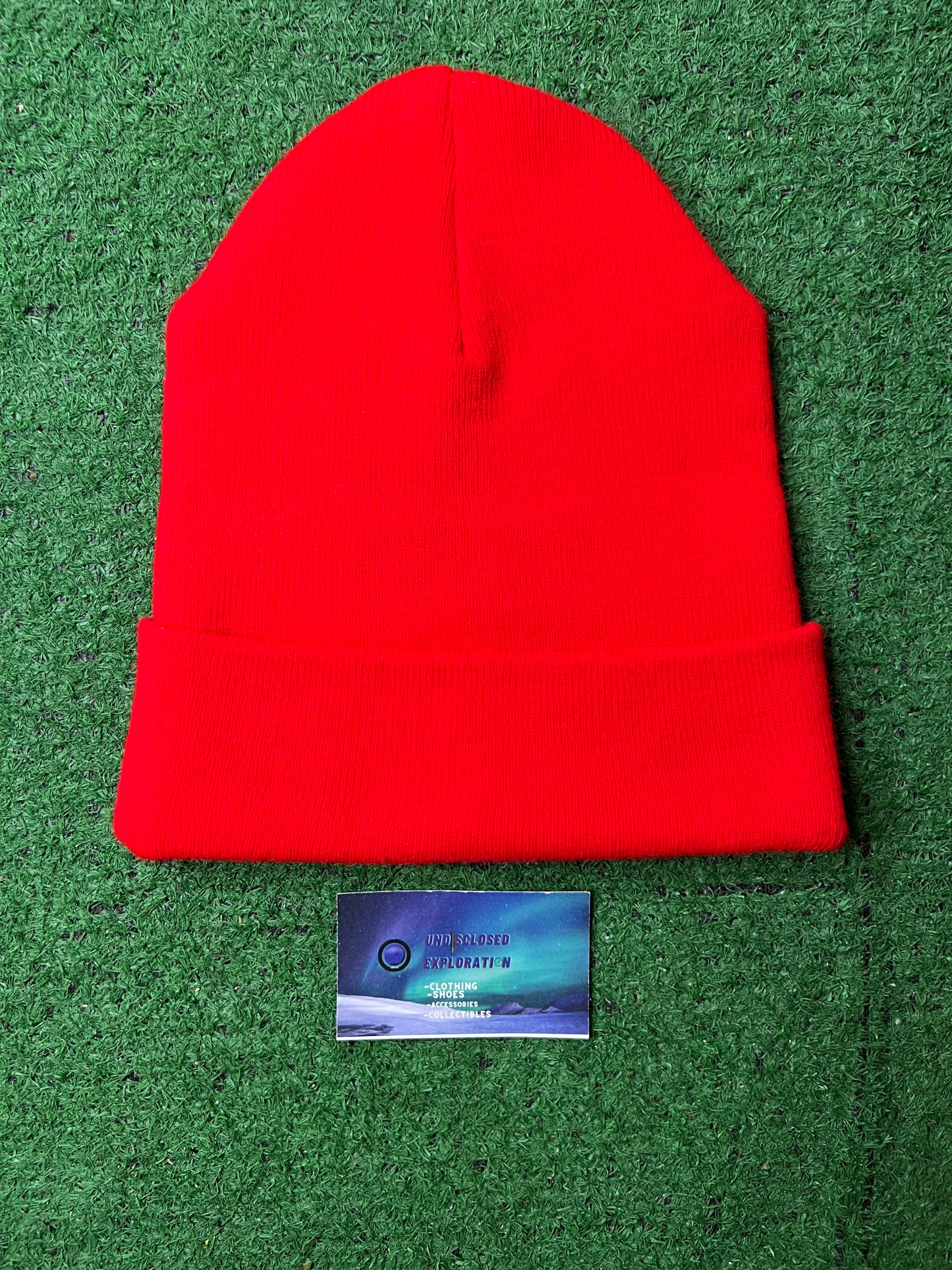 Chrome hearts logo beanie red